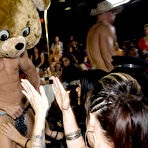 Second pic of Clothed chicks please a dancing bear on a non nude wild party