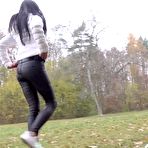 Fourth pic of Short taken girl Maddi Black pulls down her pants for a piss in a park