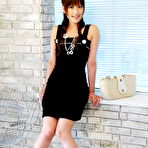 Third pic of Cute Japanese teen Rika Nagasawa poses non nude in a dress & ankle strap heels