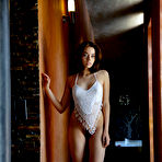First pic of Hot teen Keira Blue doffs sensual lingerie to display her trimmed muff