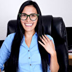 First pic of Jade Greene Spreads in her Office Chair