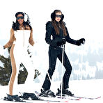 First pic of Nicole Kitt and Stacy Cruz share one massive shaft on a ski trip