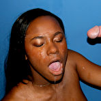 Fourth pic of Black girl interracial gloryhole fuck & suck off