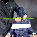 First pic of Shinynylonartsbound | Aiyana in rainwear chairbound, gagged and hooded (and she loved it) Part2