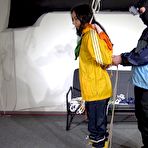 Third pic of Shinynylonartsbound | Aiyana bound and gagged in 3 Rainjackets 1/3