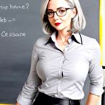 Second pic of Sexy older busty teachers posing in the classroom - Pornorated Net