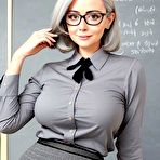 Fourth pic of Sexy older busty teachers posing in the classroom - Pornorated Net