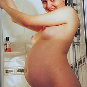 Sexy Pregnant Shower Tease #216015
